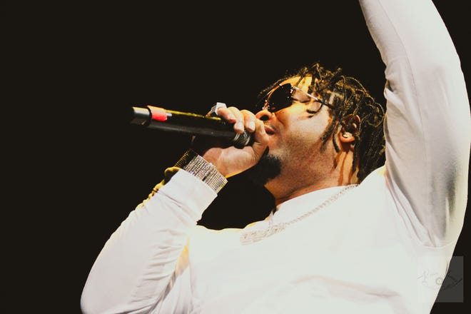 Webbie performs during the  'Jeezy and Friends' show at the Crown Coliseum on Saturday, Nov. 25, 2023.