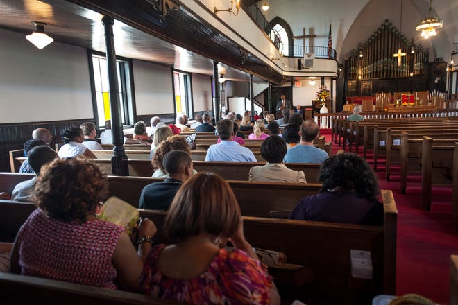 Evans Metropolitan AME Zion Church, 301 N. Cool Spring Street in Fayetteville, Friday June 19, 2015 the public was invited for a prayer and solidarity service. Presbytery organized it. In response to the church shooting in Charleston, S.C.