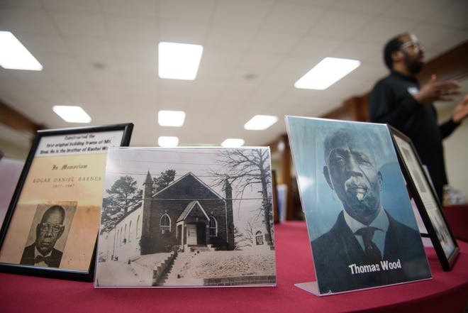 A photograph of the original church is on display at Mt. Sinai Missionary Baptist Church’s museum.