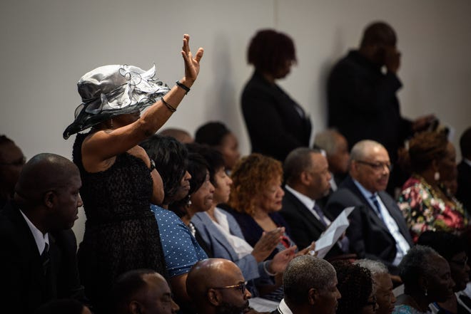 The funeral service for the Rev. John Fuller at Lewis Chapel Missionary Baptist Church on Saturday, June 1, 2019.