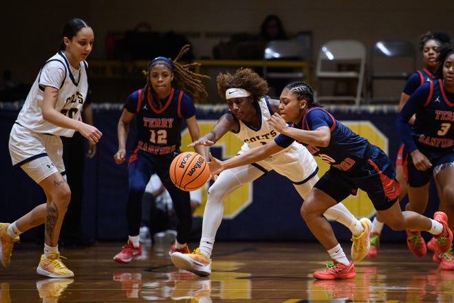 Terry Sanford at Cape Fear girls’ basketball playoff game on Friday, March 8, 2024.