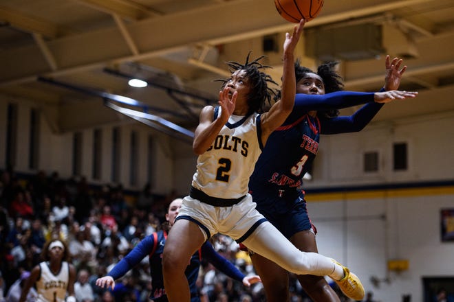 Terry Sanford at Cape Fear girls’ basketball playoff game on Friday, March 8, 2024.