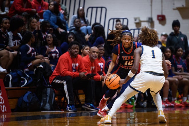 Terry Sanford at Cape Fear girls’ basketball playoff game on Friday, March 8, 2024.