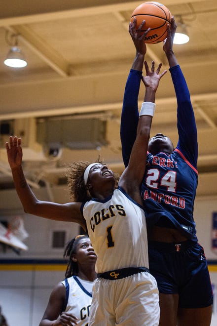 Terry Sanford at Cape Fear girls’ basketball playoff game on Friday, March 8, 2024.