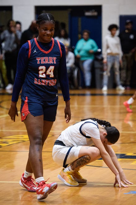 Terry Sanford at Cape Fear girls’ basketball playoff game on Friday, March 8, 2024.