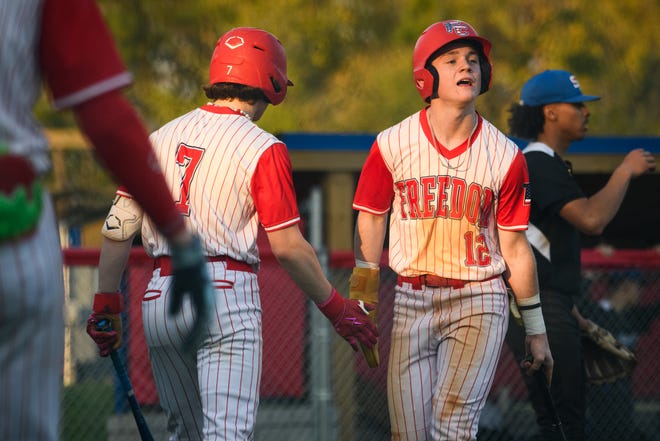 Freedom Christian Academy plays their first game on their new baseball field against St. Pauls on Thursday, March 14, 2024.