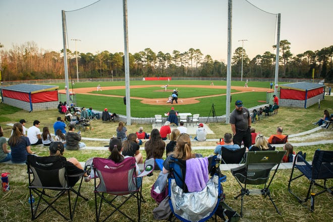 Freedom Christian Academy plays their first game on their new baseball field against St. Pauls on Thursday, March 14, 2024.