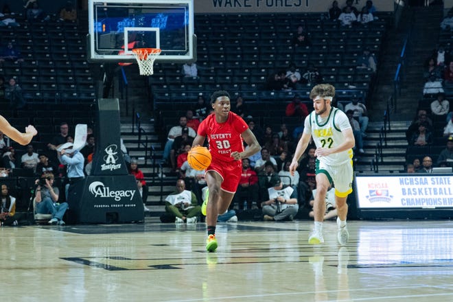 Seventy-First faces Central Cabarrus in the NCHSAA 3A boys' basketball state championship game on Friday, March 15, 2024, in Winston-Salem.