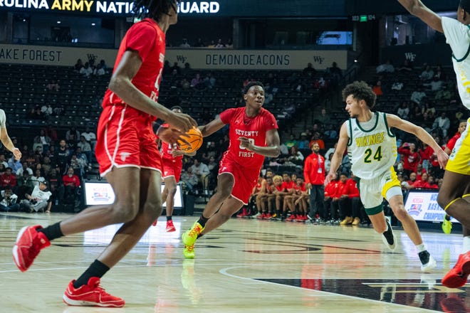 Seventy-First faces Central Cabarrus in the NCHSAA 3A boys' basketball state championship game on Friday, March 15, 2024, in Winston-Salem.