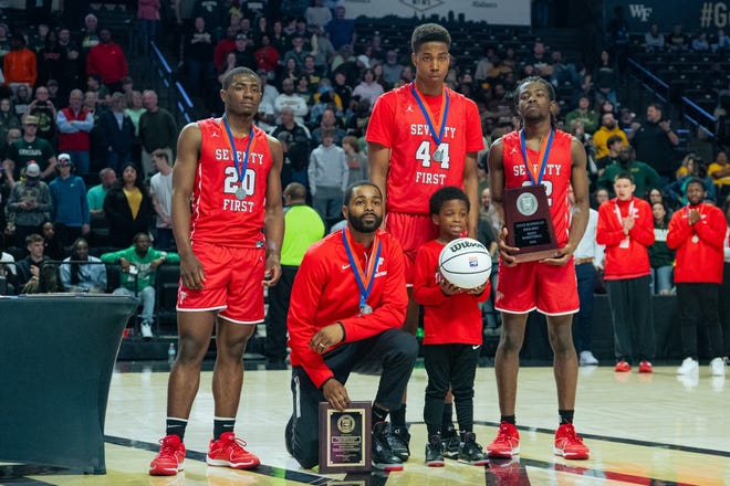 Seventy-First faces Central Cabarrus in the NCHSAA 3A boys' basketball state championship game on Friday, March 15, 2024, in Winston-Salem.