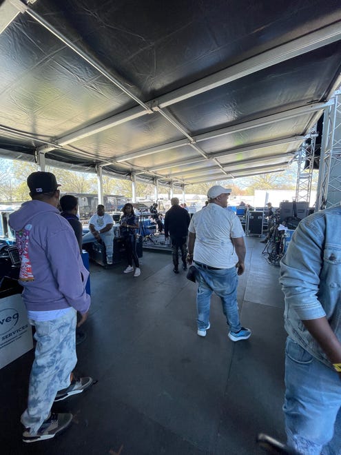 Backstage at Dreamville Festival at Dorothea Dix Park in Raleigh on Saturday, April 2, 2022.